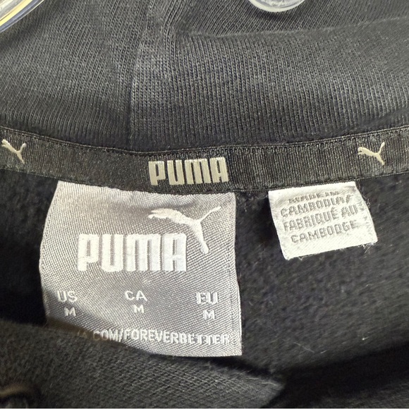 Puma Black Hoodie with Camo Logo - Picture 3 of 6